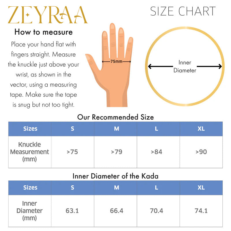 Zifro Rose Gold Men's Kada Bracelet