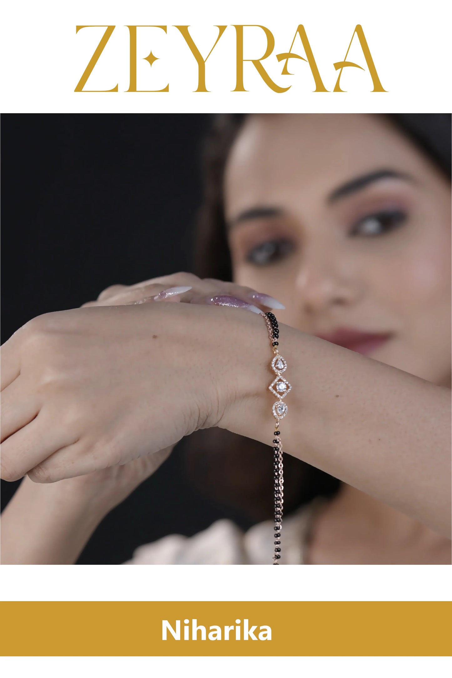 Niharika Rosegold Plated Mangalsutra Bracelet