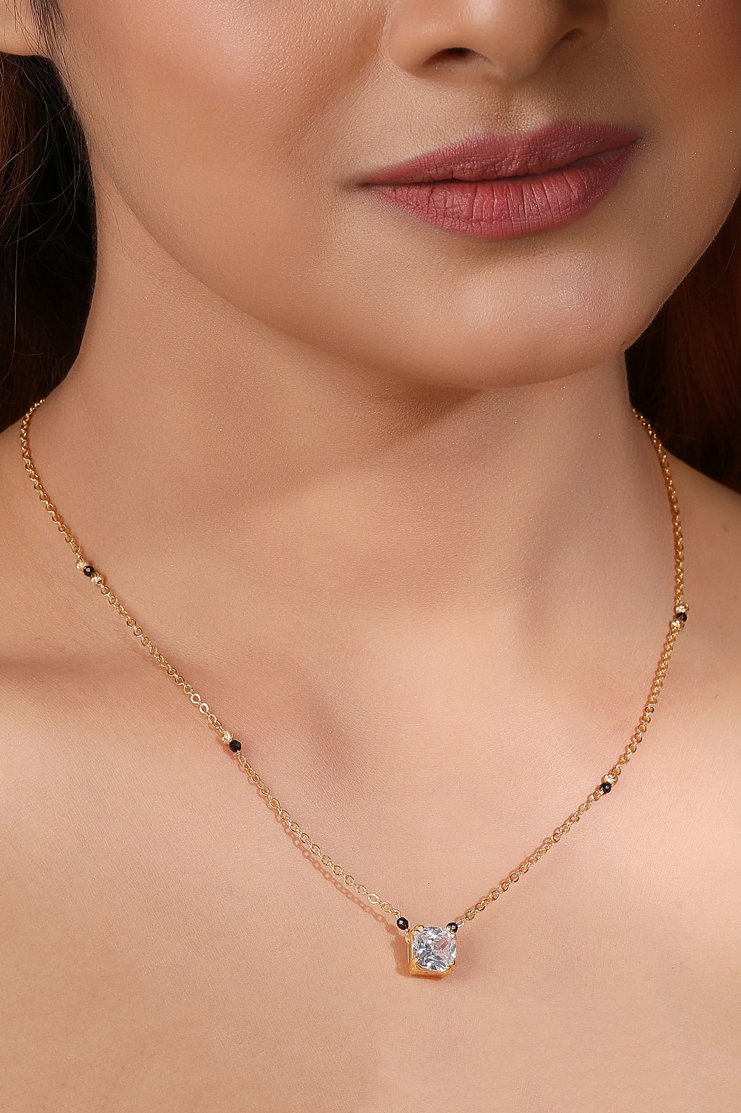 Square Solitaire Mangalsutra