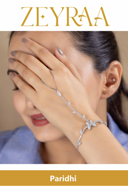 Paridhi Silver Plated Ring Bracelet