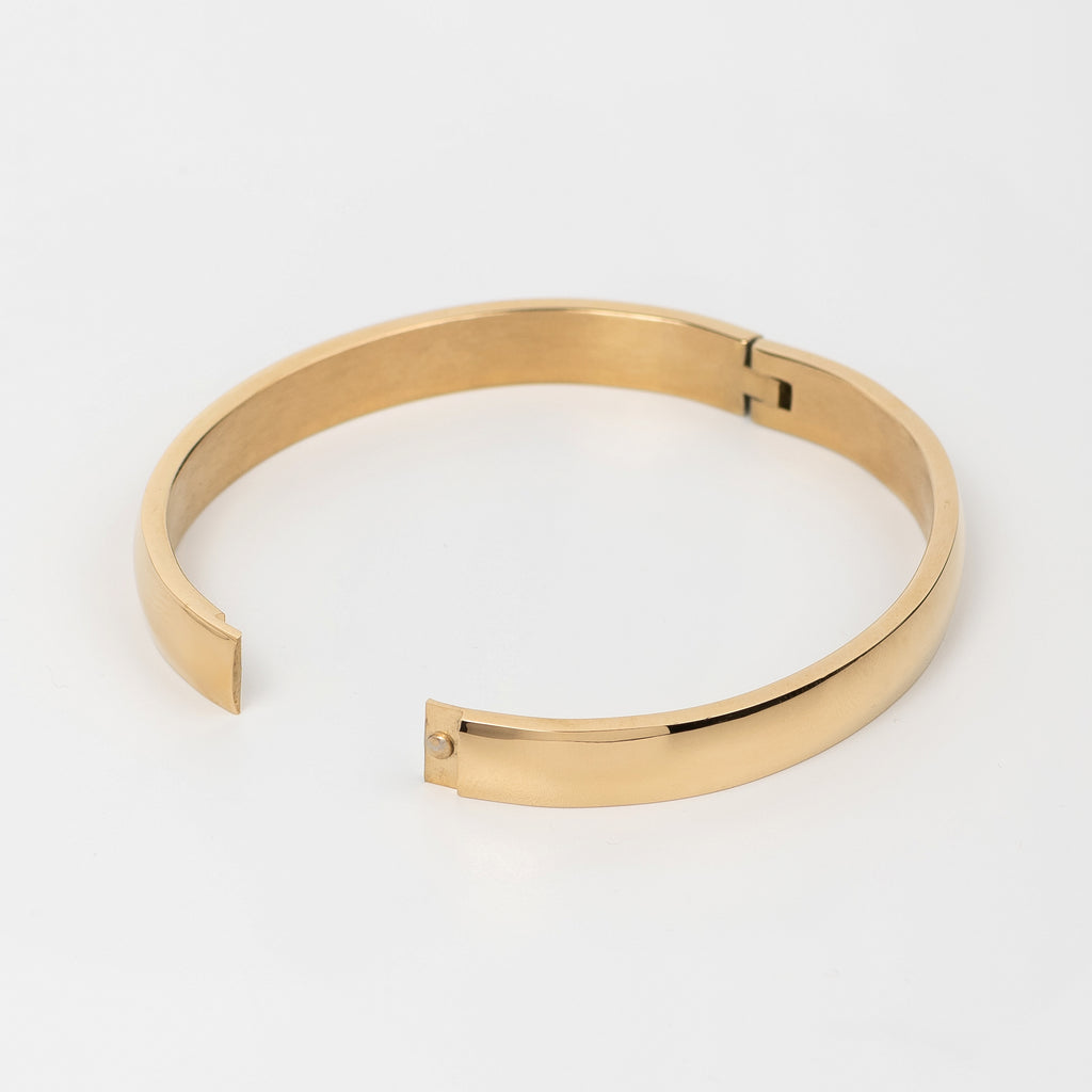 Glossy Finish Gold Men's Kada Bracelet
