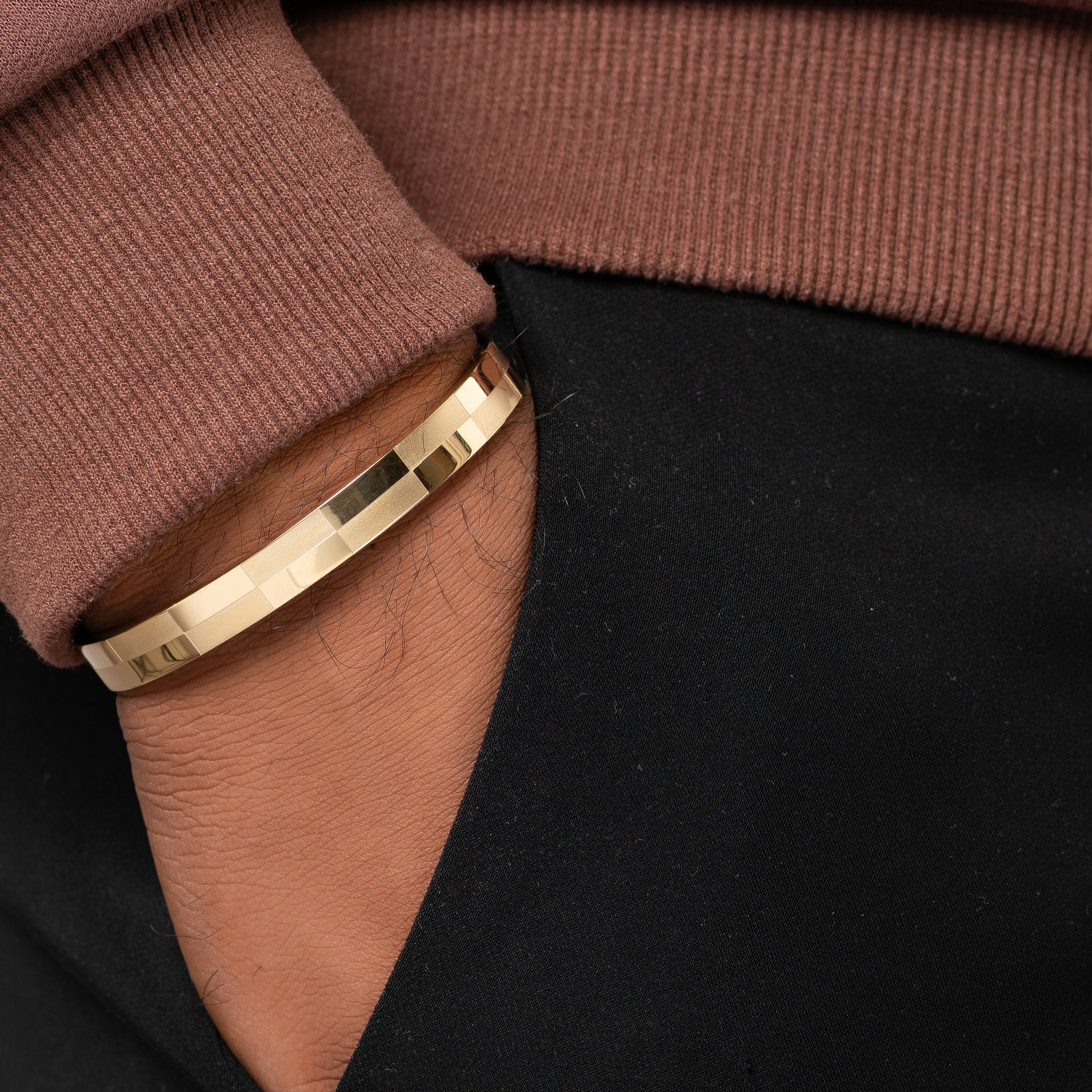 Malto Black Men's Kada Bracelet