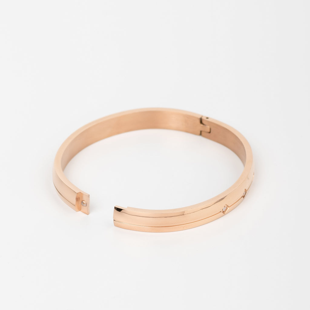 Zifro Rose Gold Men's Kada Bracelet