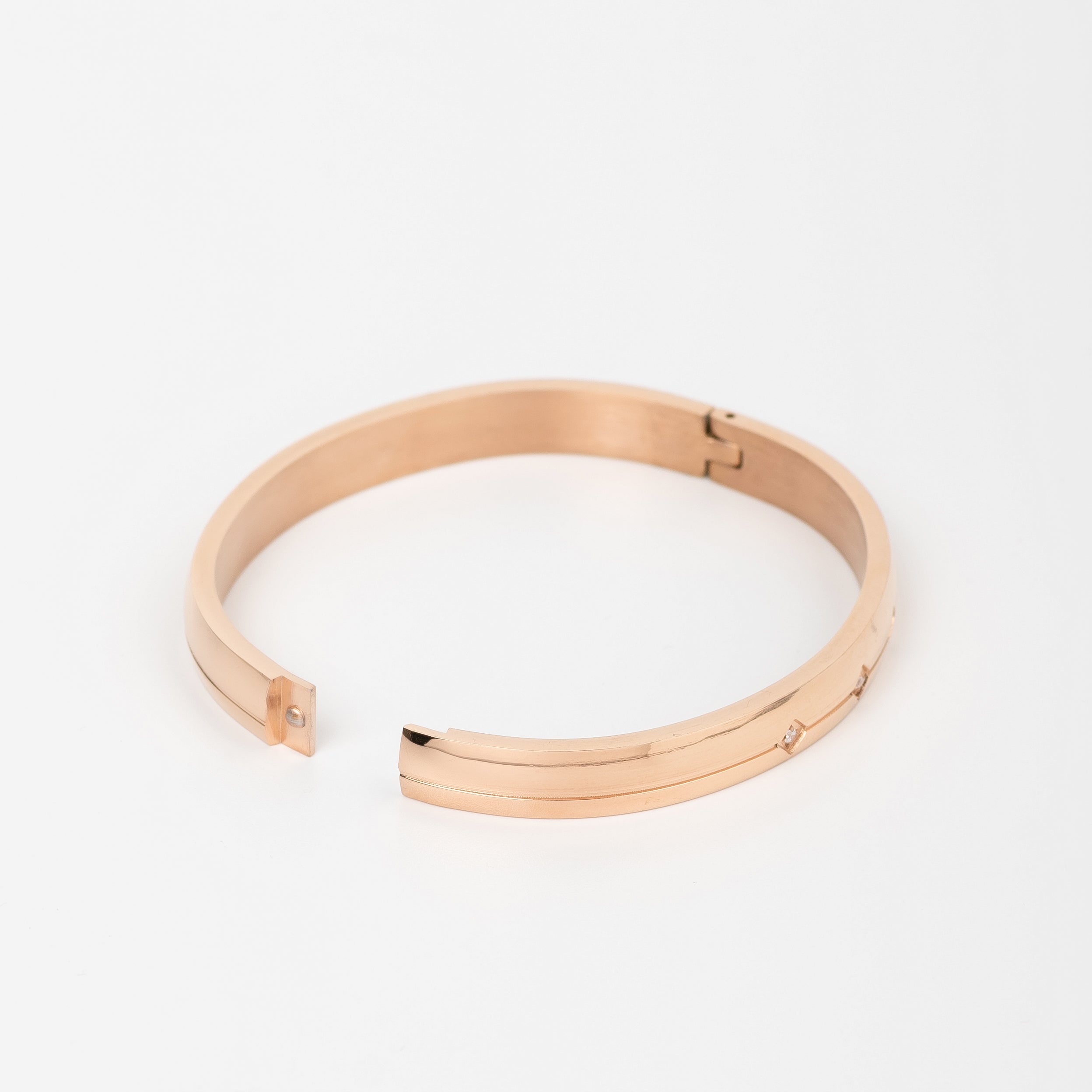 Zifro Rose Gold Men's Kada Bracelet