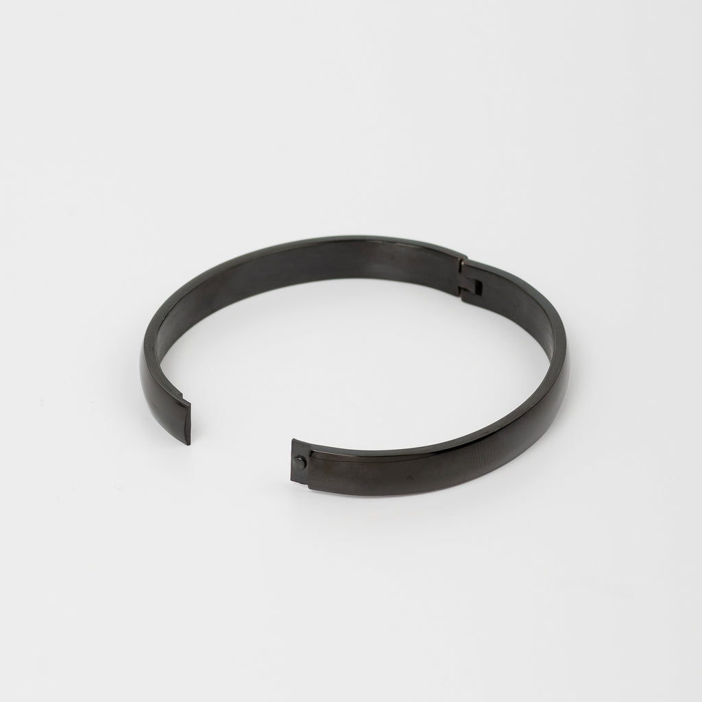 Glossy Finish Black Men's Kada Bracelet