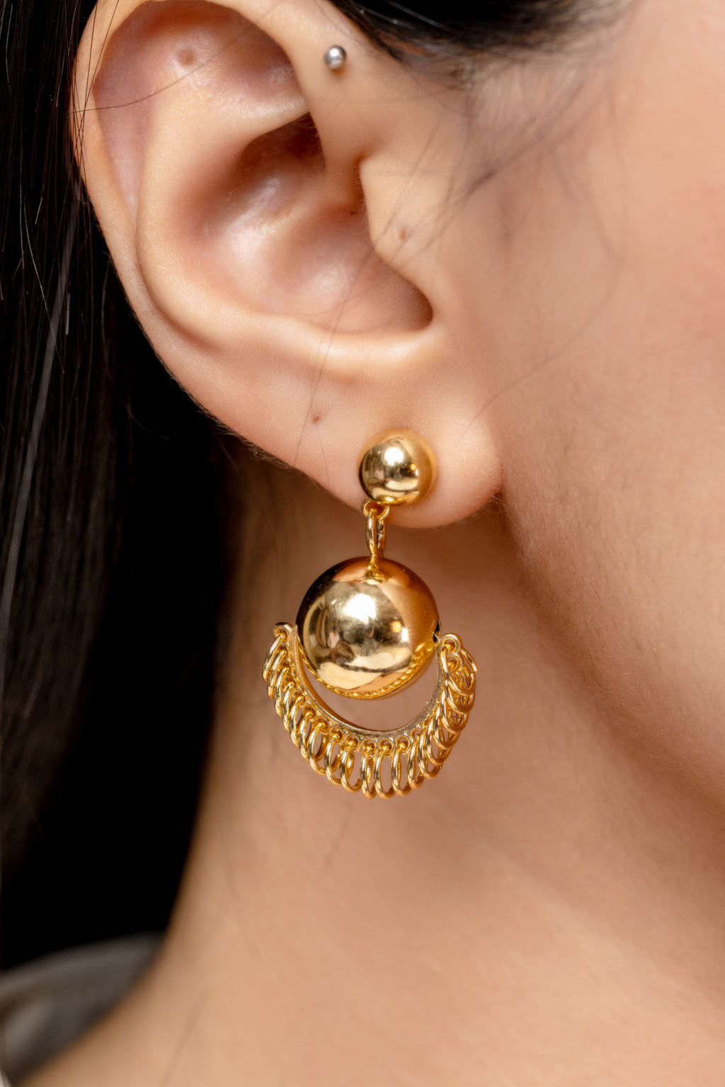 Golden Ring Earring
