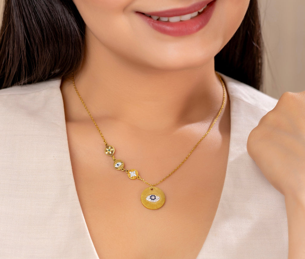 Mataki Eye Chain Pendant Necklace