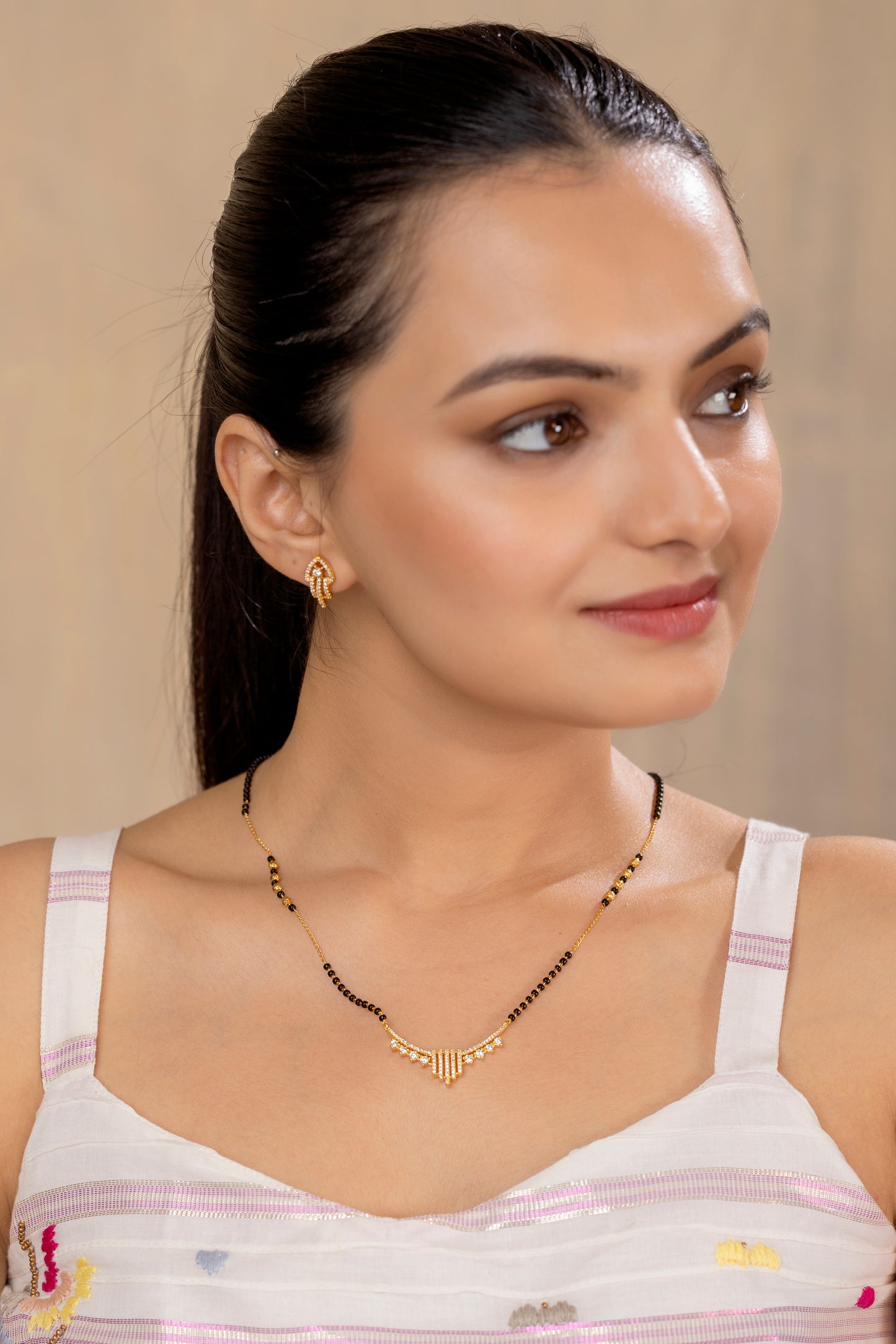 Navya Mangalsutra With Earrings