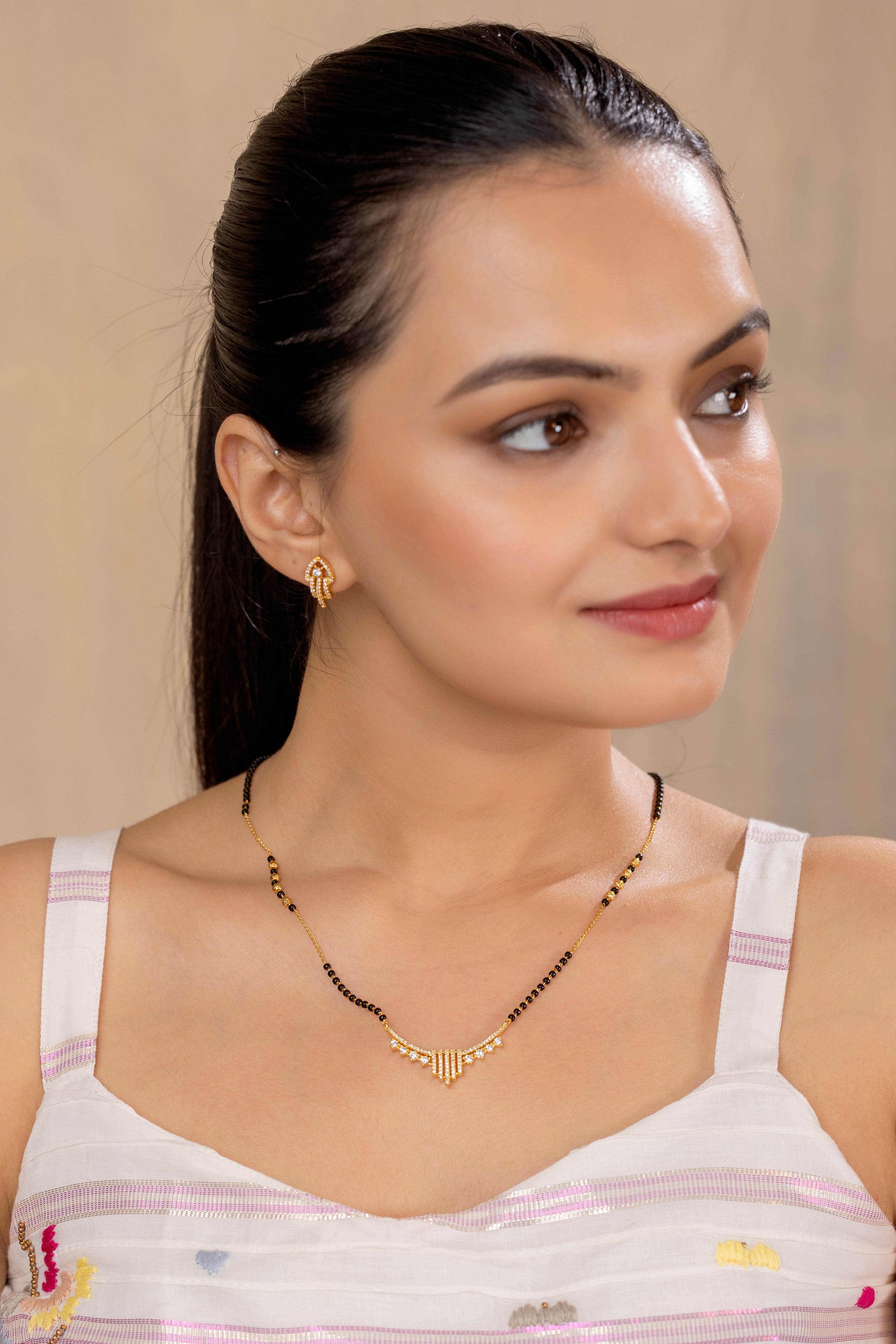 Navya Mangalsutra With Earrings