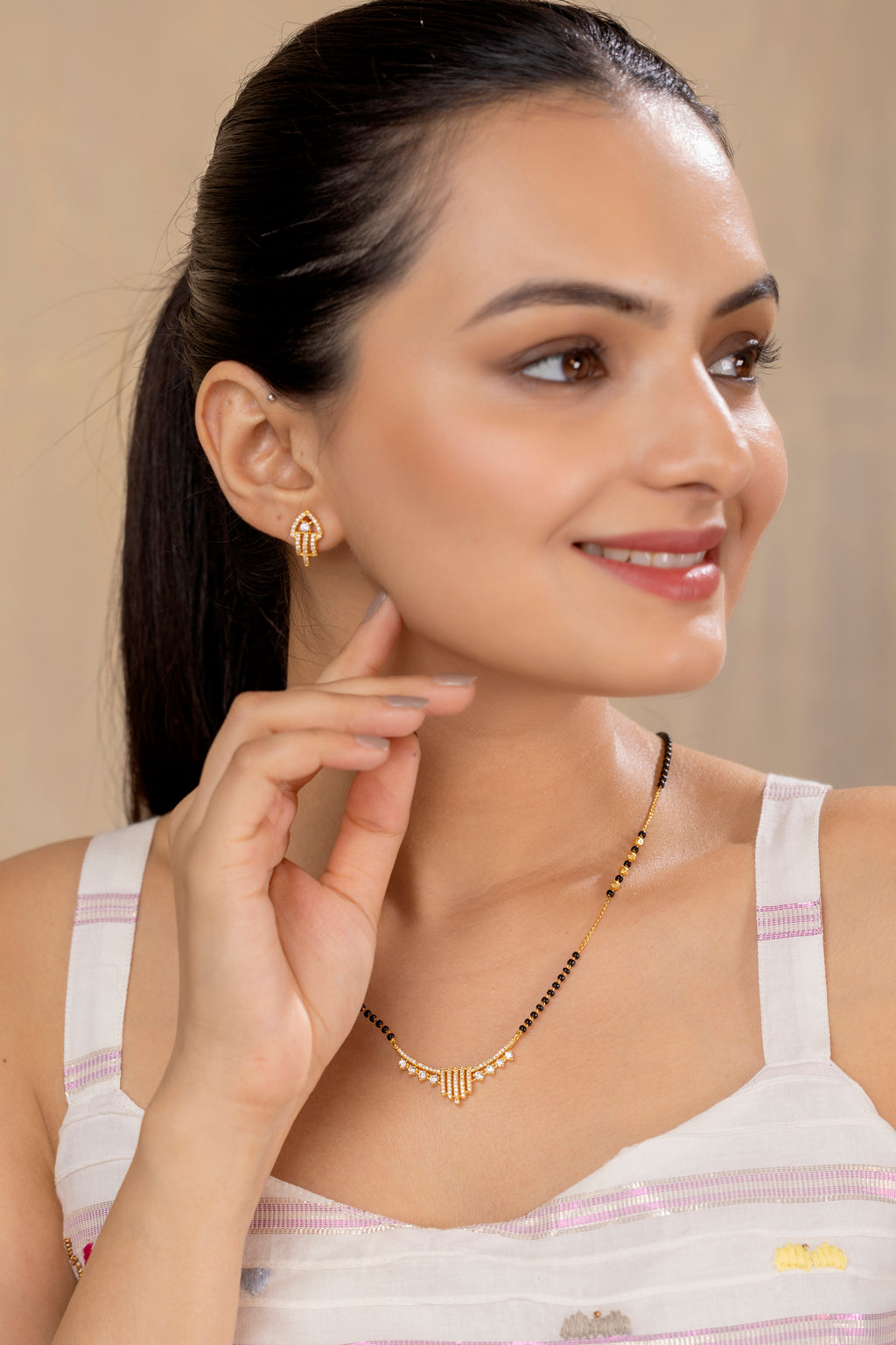 Navya Mangalsutra With Earrings