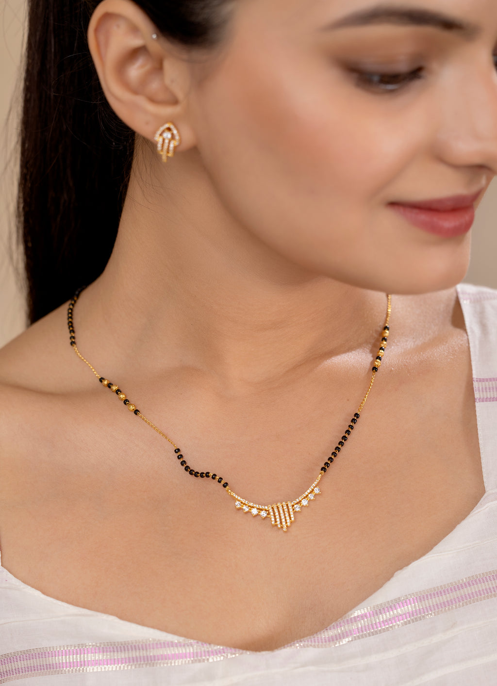 Navya Mangalsutra With Earrings