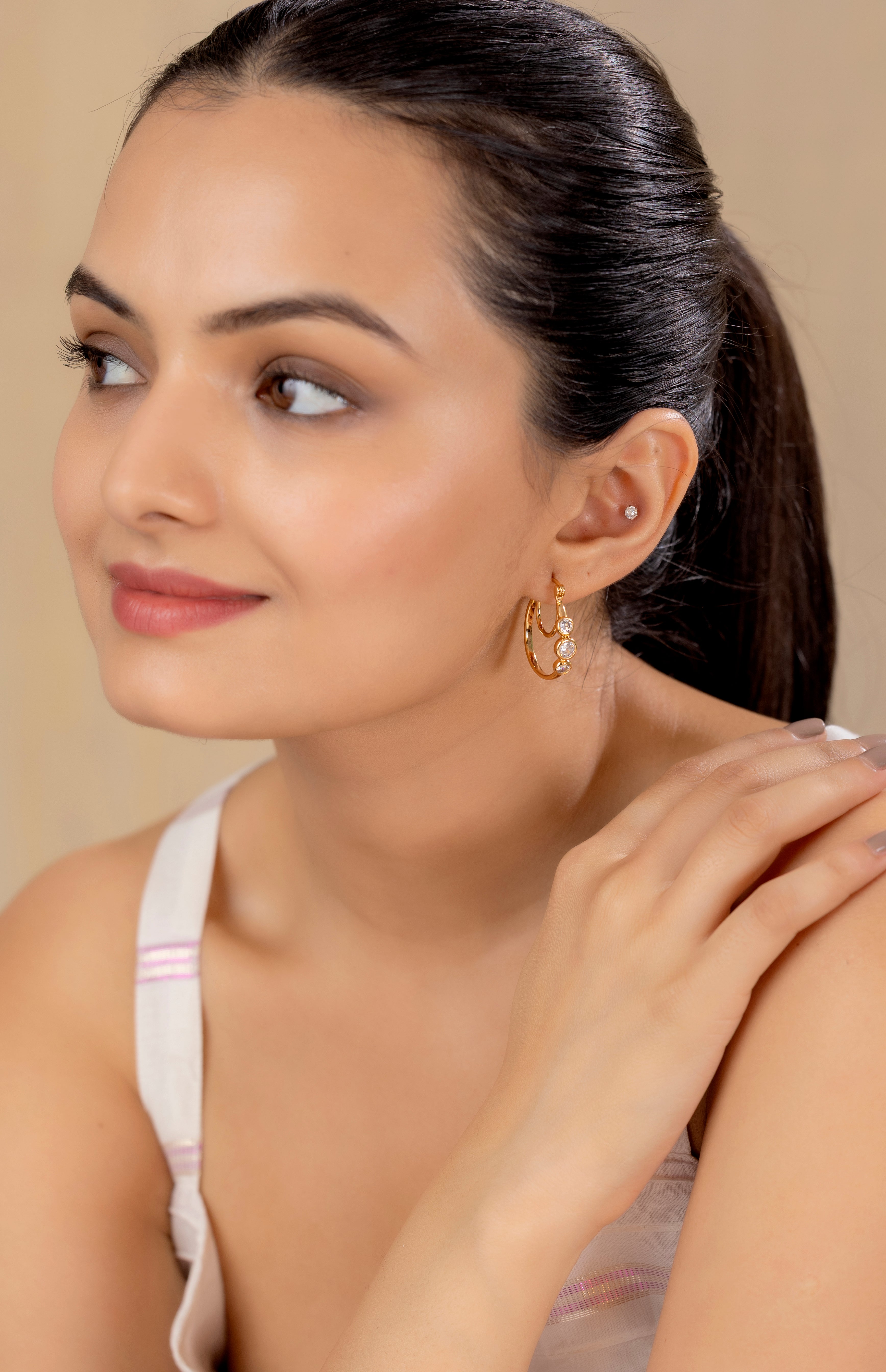 Brinda Hoops Earring