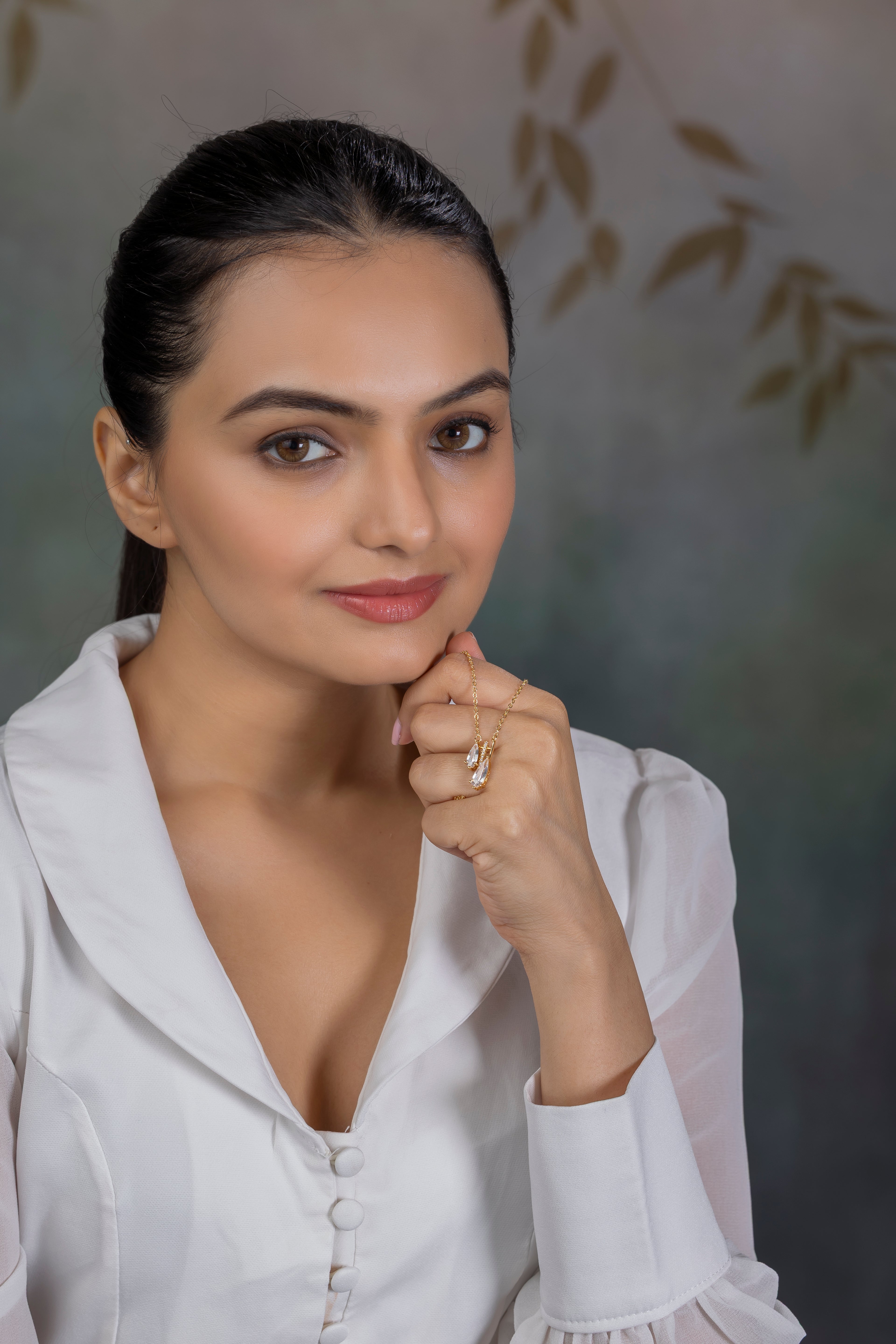 Twin Drop Chain Pendant Necklace