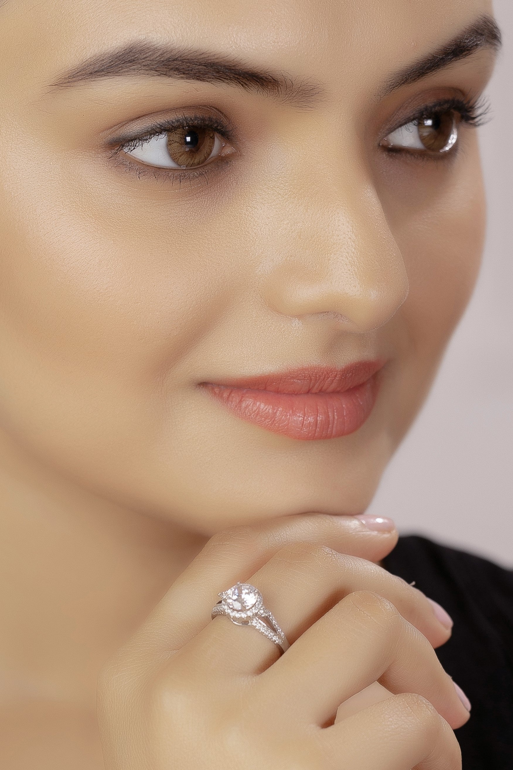 Radiant Round Halo Ring