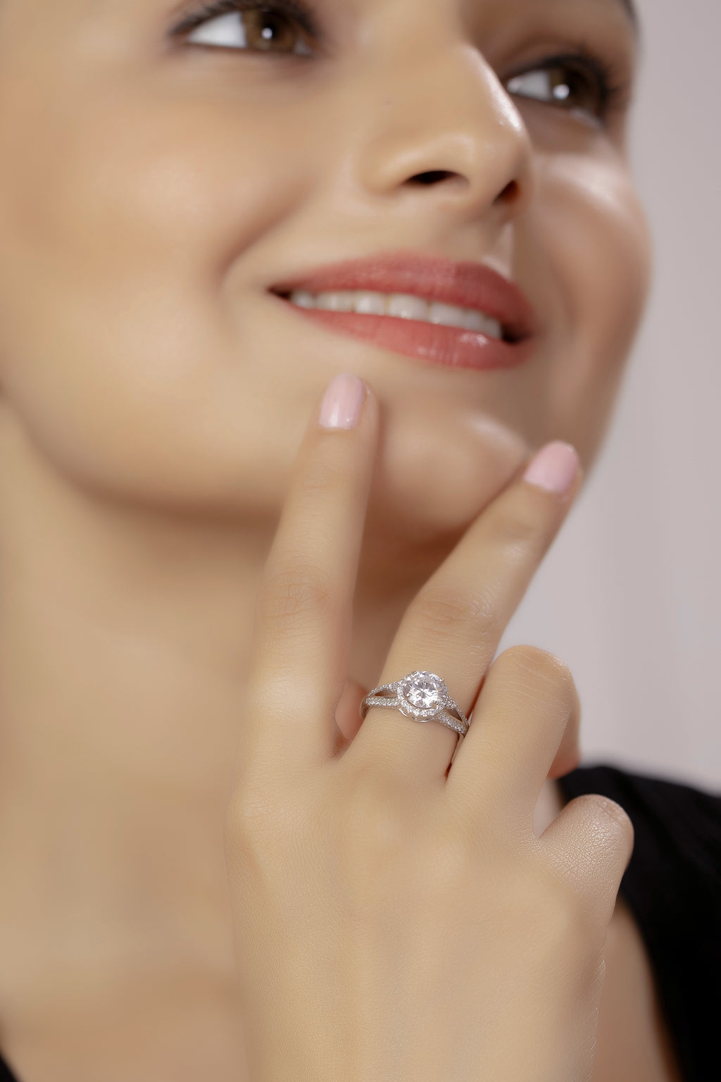 Radiant Round Halo Ring