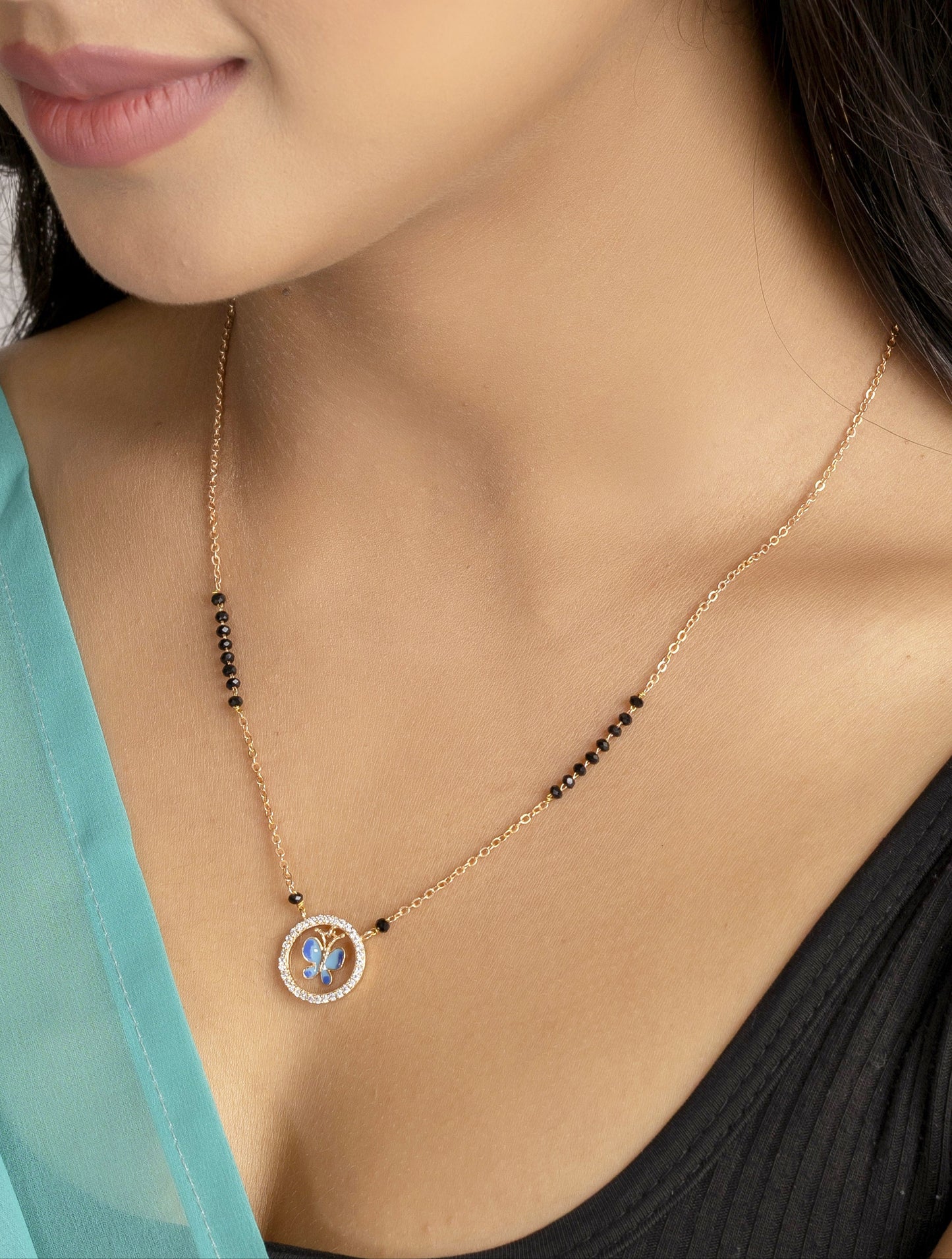 Blue Butterfly Mangalsutra