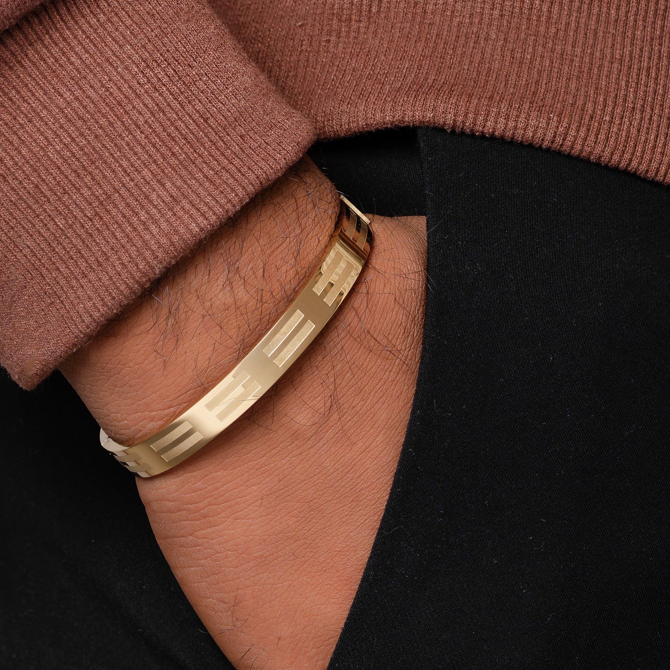 Ethan Gold Men's Kada Bracelet