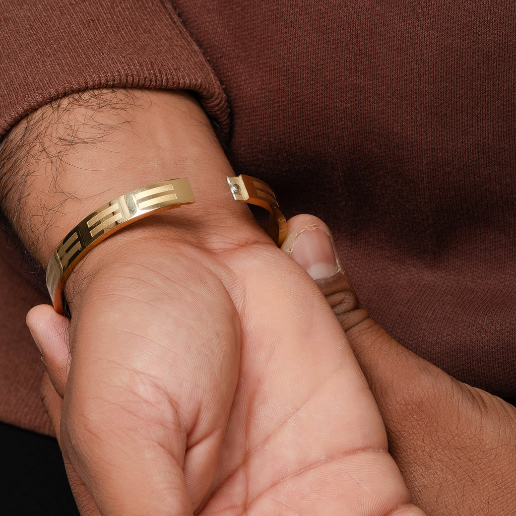 Ethan Gold Men's Kada Bracelet