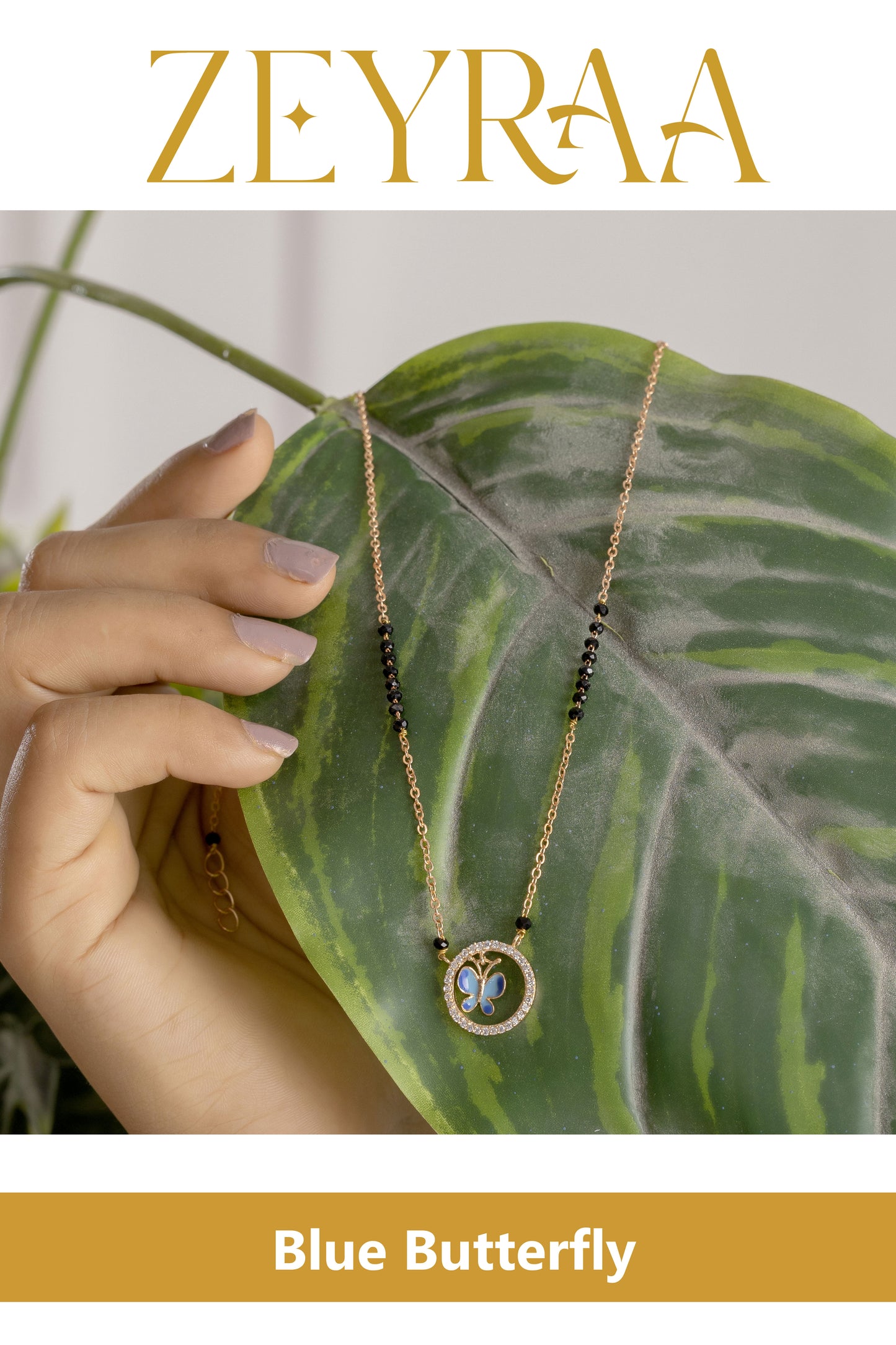 Blue Butterfly Mangalsutra
