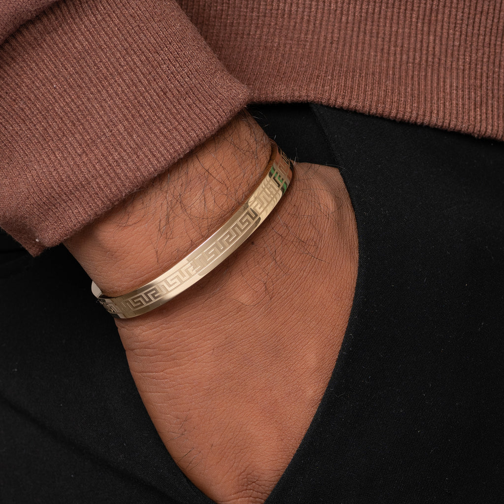 Parco Gold Men's Kada Bracelet