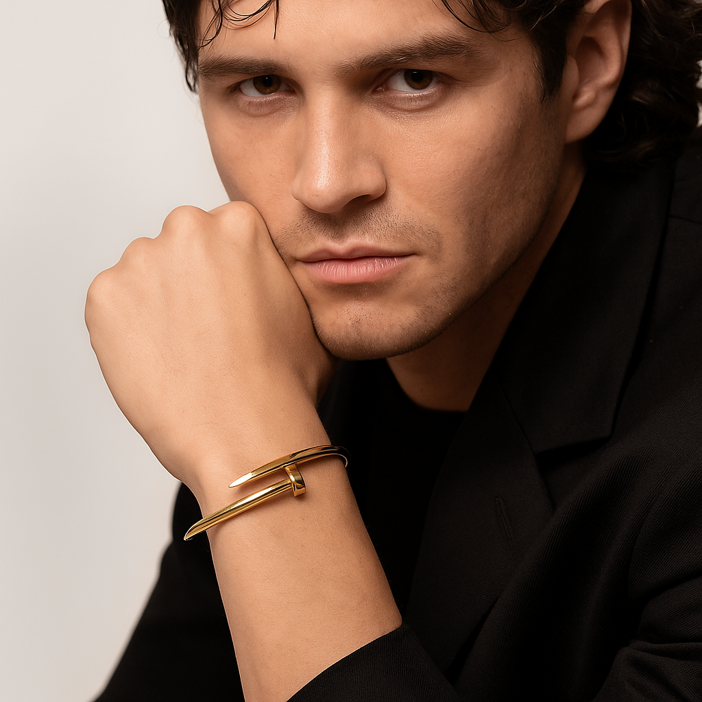 Solid Nail Men's Bracelet Kada