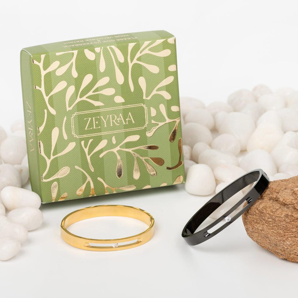 Milakoo Black Men's Kada Bracelet