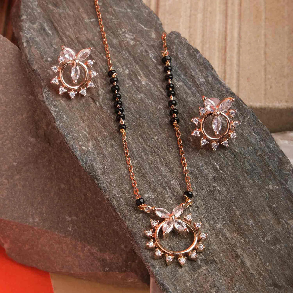 American Diamond Mangalsutra with earrings