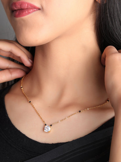 Square Solitaire Mangalsutra