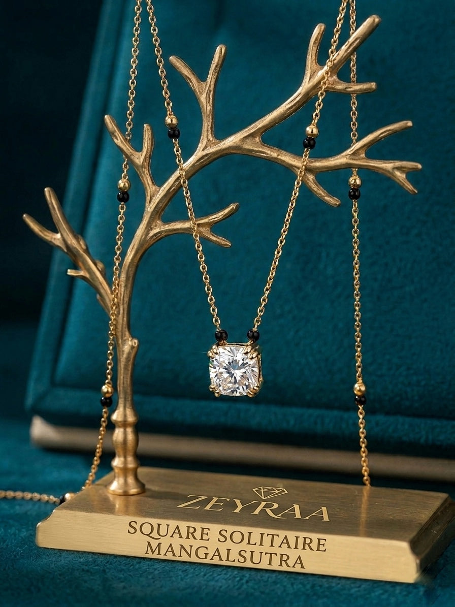 Square Solitaire Mangalsutra