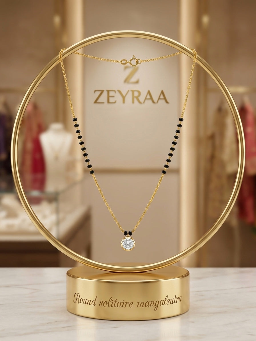 Round Solitaire Mangalsutra