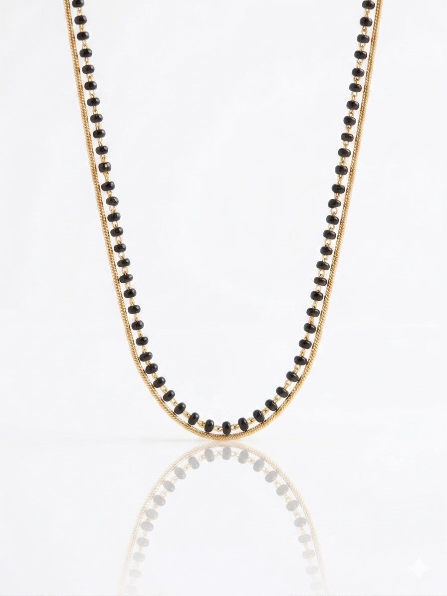 Gold Horizon 18k gold plated mangalsutra chain