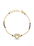 suhagan heart mangalsutra bracelet