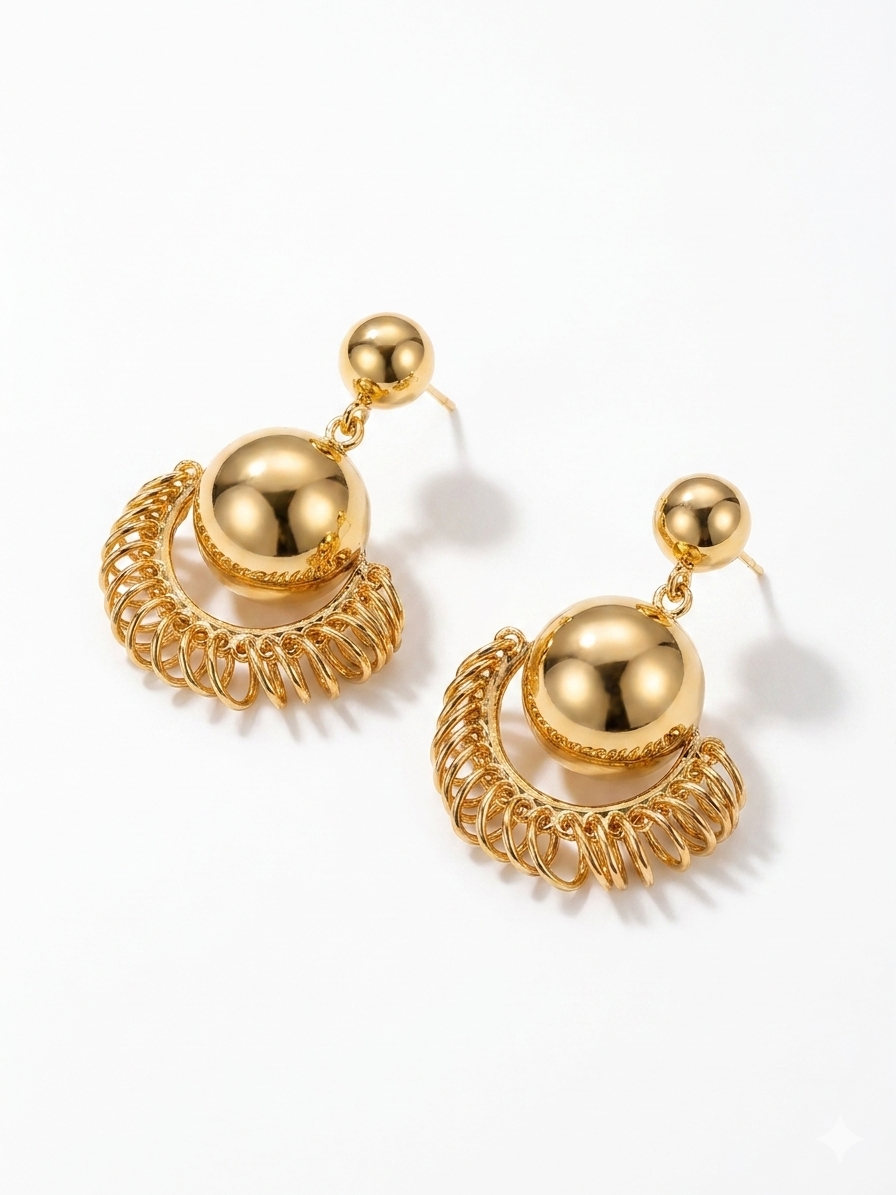 Golden Ring Earring