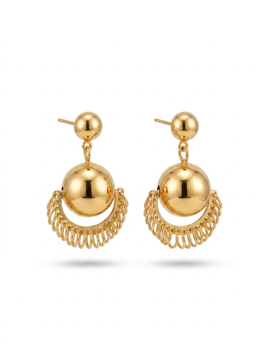 Golden Ring Earring