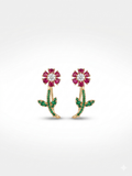 Pink Rose Earring