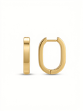 Roundup Square 18K Gold Stainless Steel Hoop Earring For Women