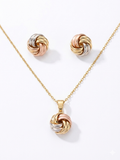 Eternal Knot necklace with earring
