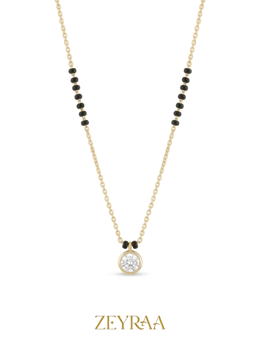 Round Solitaire Mangalsutra