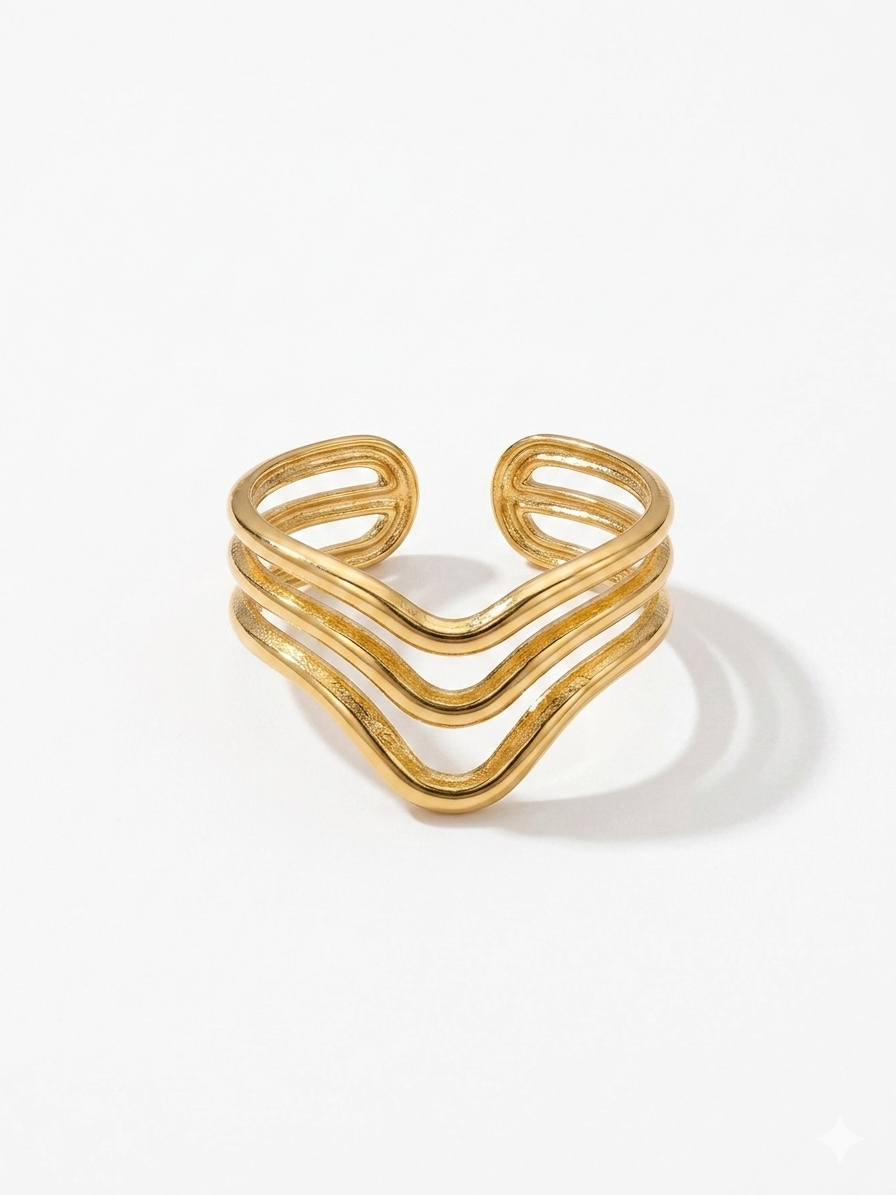 Triple Wave Ring