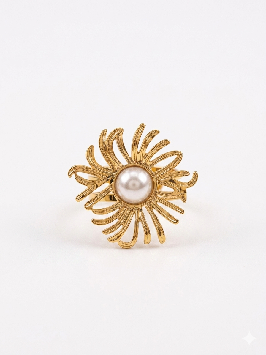 Solar Pearl Ring
