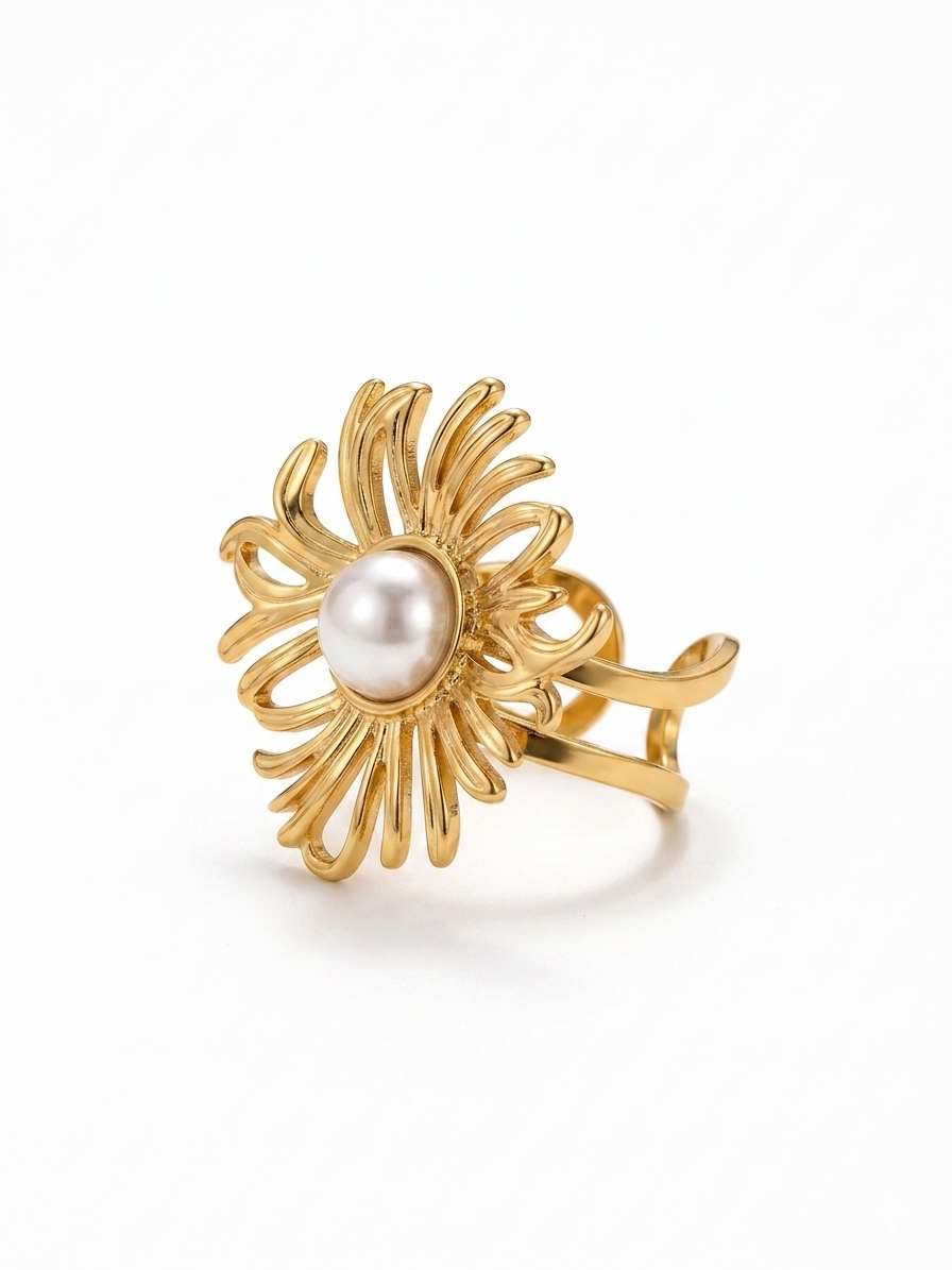 Solar Pearl Ring