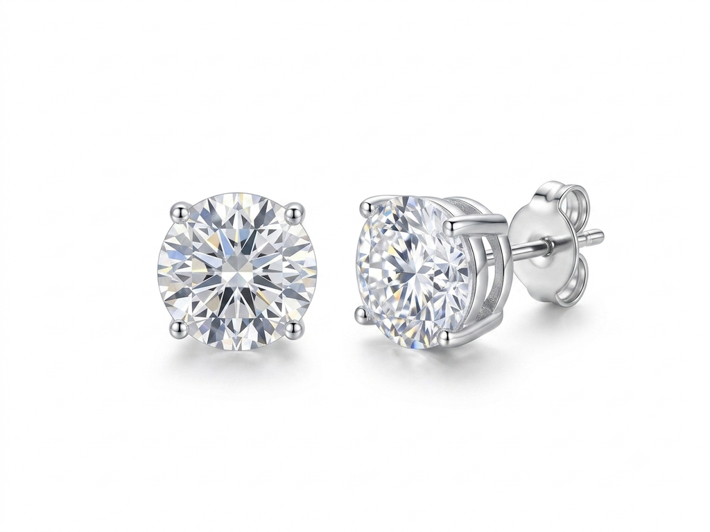 Classic Four-Prong Round Solitaire Studs