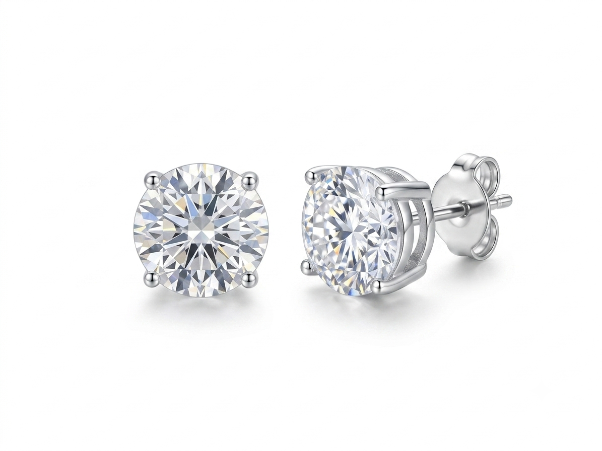 Classic Four-Prong Round Solitaire Studs