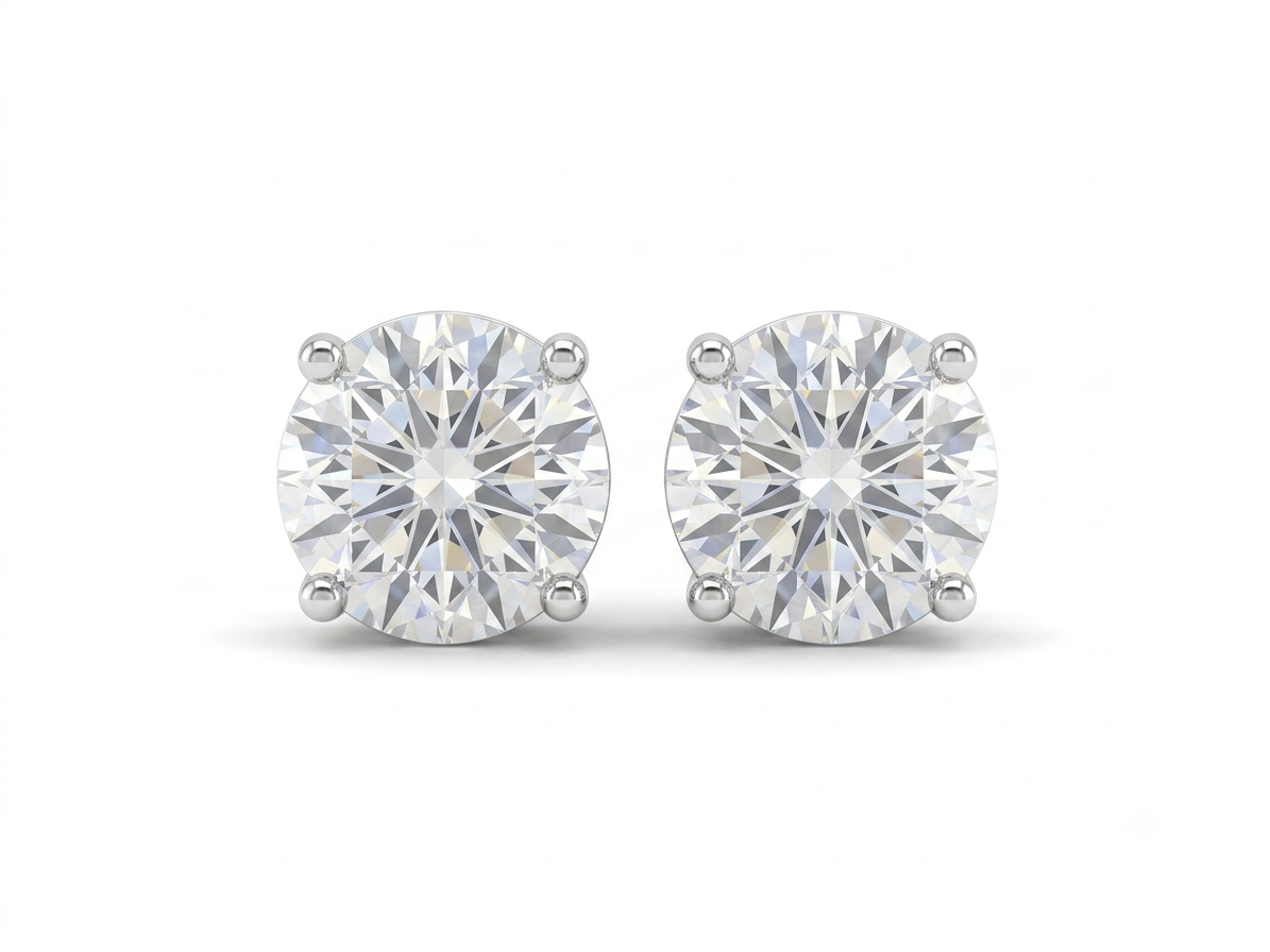 Classic Four-Prong Round Solitaire Studs
