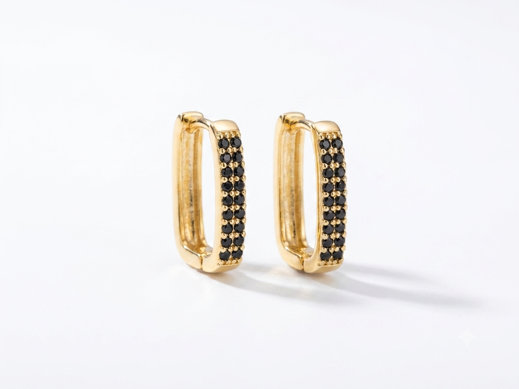 Noir Elegance Hoops
