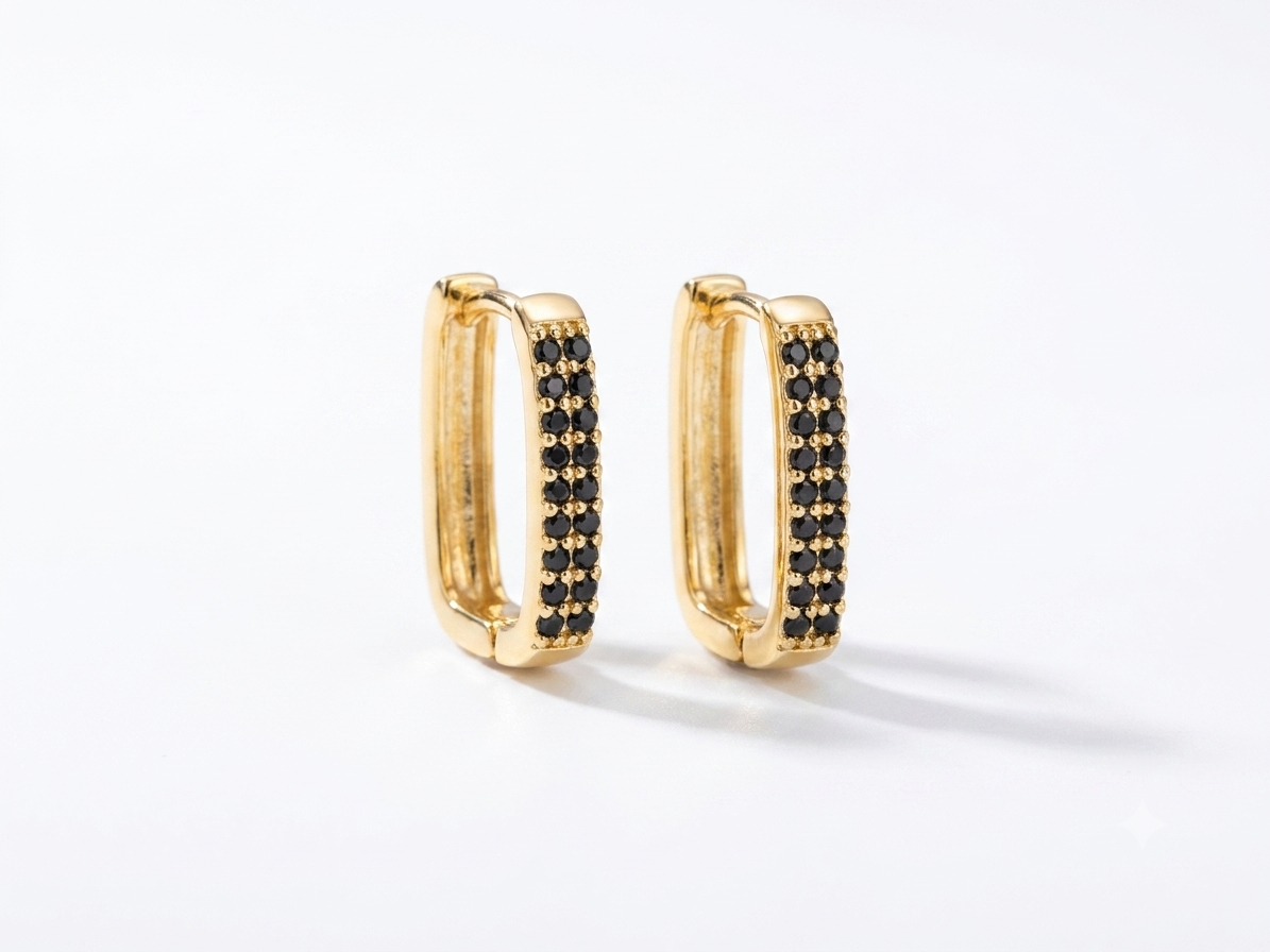 Noir Elegance Hoops