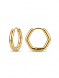 Hexa Glow 18k Gold pleted Hoops