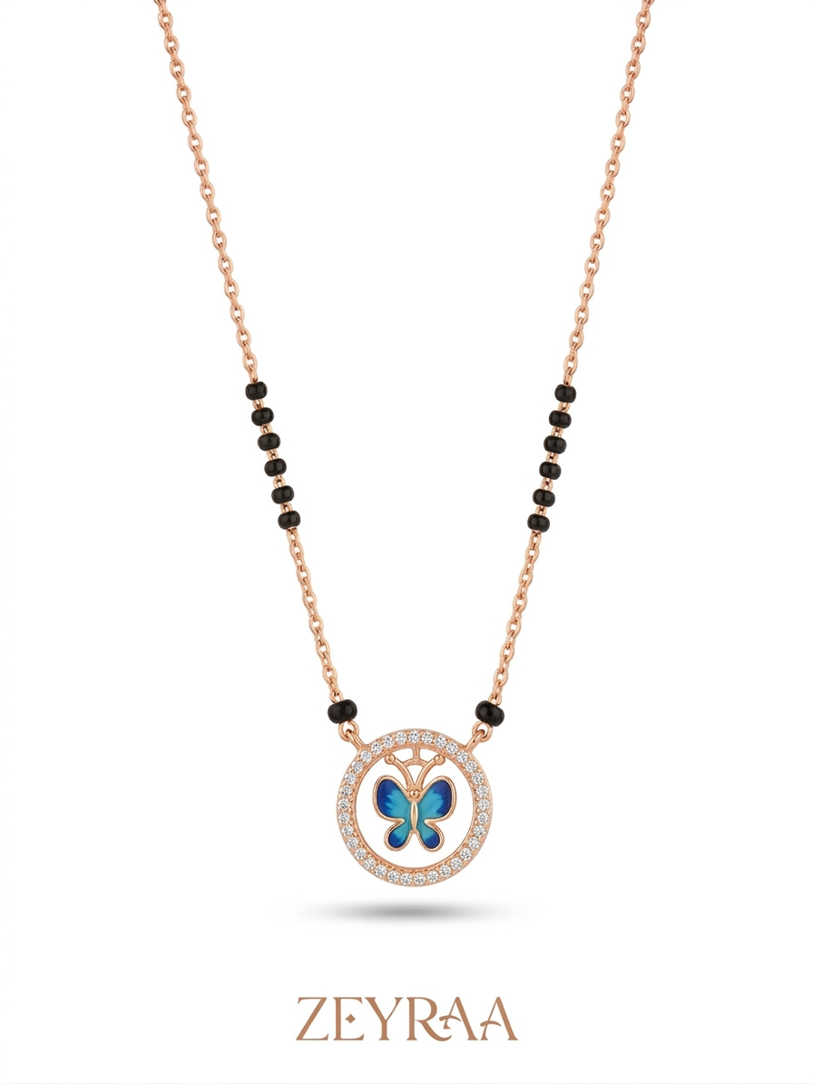 Blue Butterfly Mangalsutra