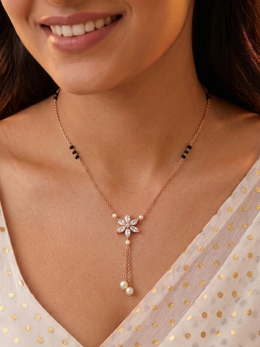 Floral Droplets Mangalsutra