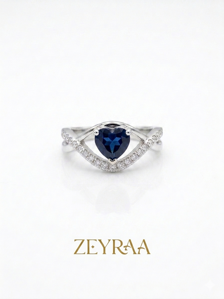 Blue Heart Ring